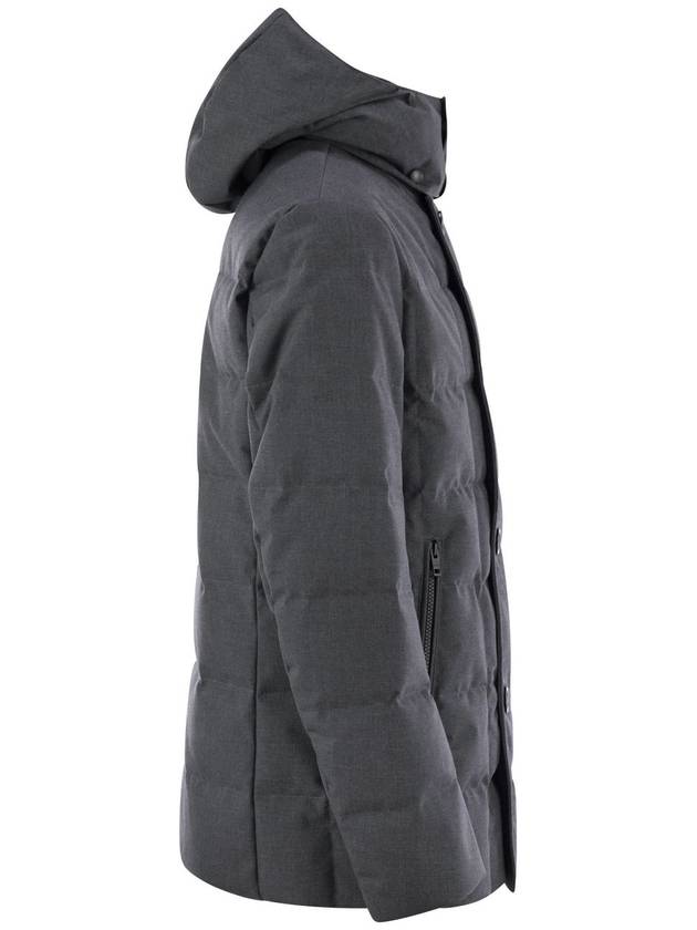 Double-breasted down jacket with hood - FAY - BALAAN 3