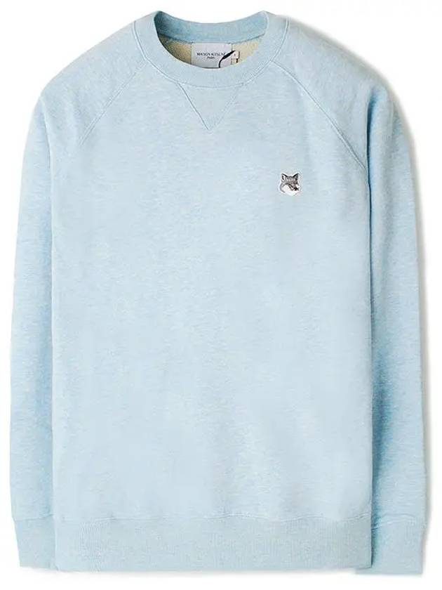 Grey Fox Head Patch Classic Sweatshirt Blue Melange - MAISON KITSUNE - BALAAN 2