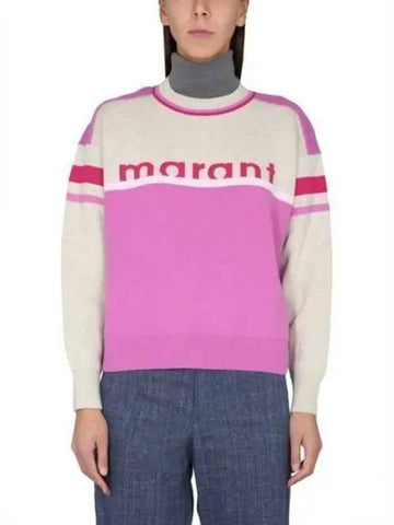 Carrie Logo Sweatshirt Pink PU0115FAA1L61E40PK 968600 - ISABEL MARANT - BALAAN 1