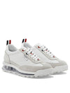 Women Vitello Calf Tech Runner Clear Sole Low Top Sneakers White - THOM BROWNE - BALAAN 3