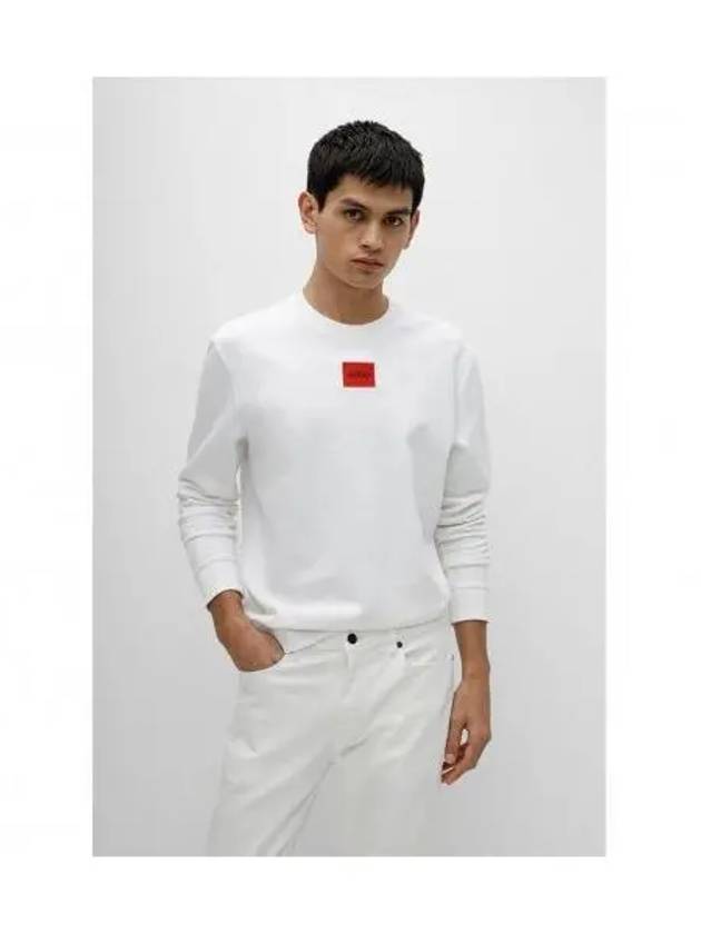 Men's Red Logo Label Sweatshirt White - HUGO BOSS - BALAAN 2