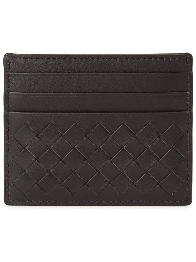 Intrecciato Card Wallet Dark Brown - BOTTEGA VENETA - BALAAN 3