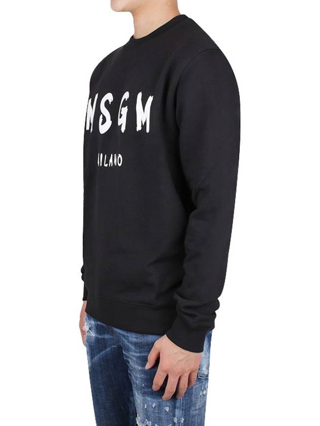 Milano Brushed Logo Sweatshirt Black - MSGM - BALAAN 4