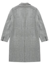 Men's Wool Cashmere Handmade Single Coat Gray SW21ICO02GE - SOLEW - BALAAN 3