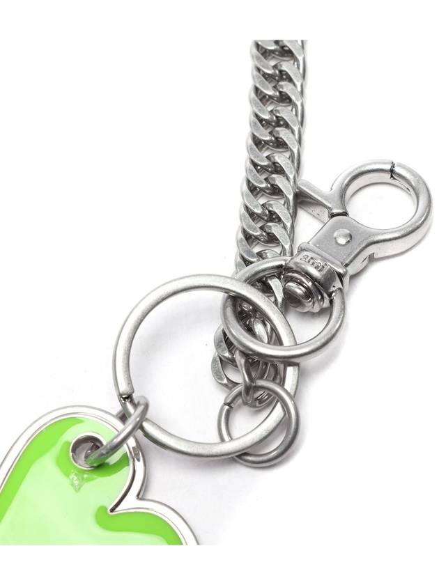 Heart Logo Chain Key Holder Green - AMI - BALAAN 7