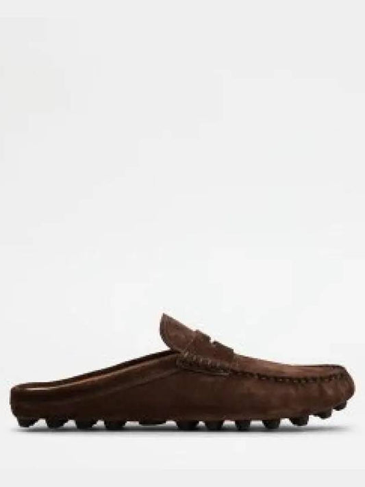 Suede Gommino Bubble Bloafer Brown - TOD'S - BALAAN 2
