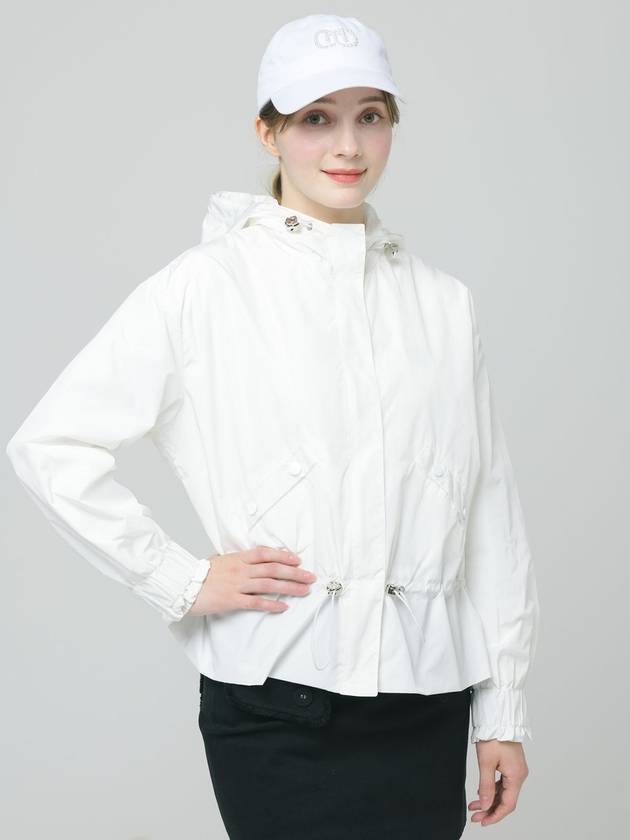 Doyou Know MC Women s Fit and Flare Waterproof Loose White Wind Jumper DO6242WB21 - DOYOUKNOWMC GOLF WEAR - BALAAN 3