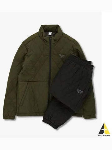 Quilted padded tracksuit khaki black - REEBOK - BALAAN 1