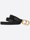 Saddle 20mm Ultrasmooth Calfskin Leather Belt Black - DIOR - BALAAN 3