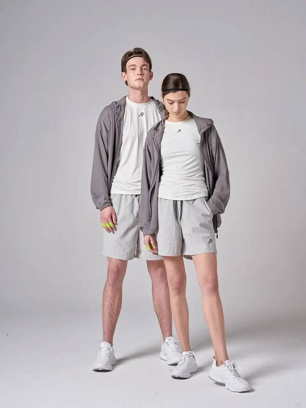 AM11PS01 Classic Running ShortsLight Gray - ATHPLATFORM - BALAAN 3