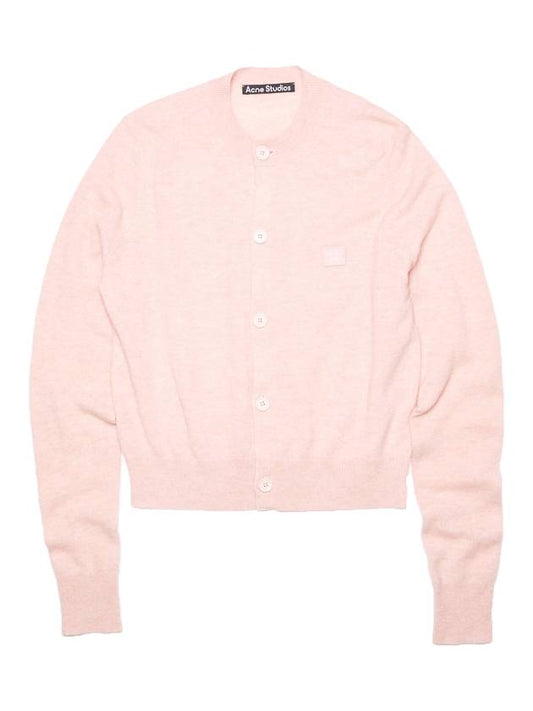 Studios Face Patch Crew Neck Cardigan - ACNE STUDIOS - BALAAN 1