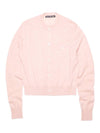 Face Patch Crop Cardigan Pink - ACNE STUDIOS - BALAAN 1