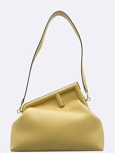 8BP127 Beige color leather gold plated F decoration first medium bag - FENDI - BALAAN 1