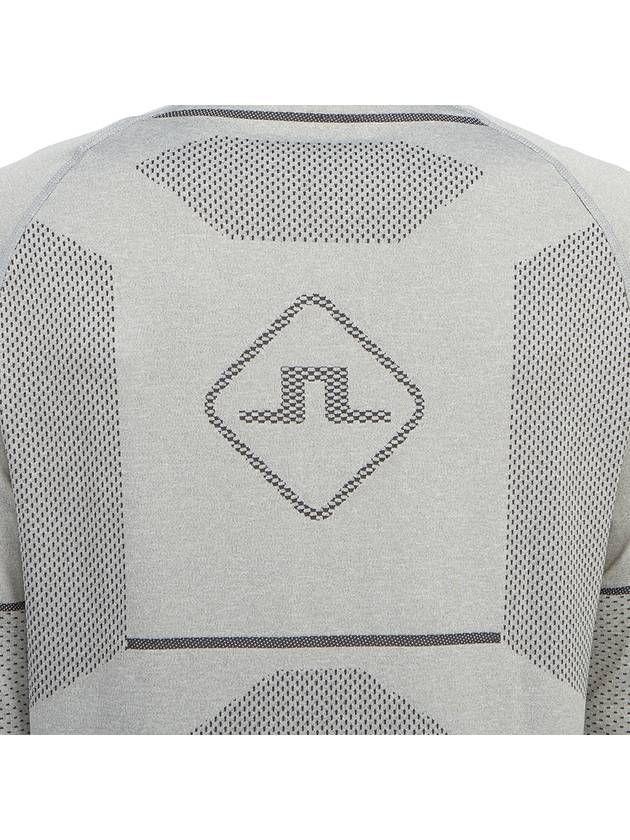 Jimmy Seamless Mid Layer Half Zip Sweater Light Grey Melange - J.LINDEBERG - BALAAN 10