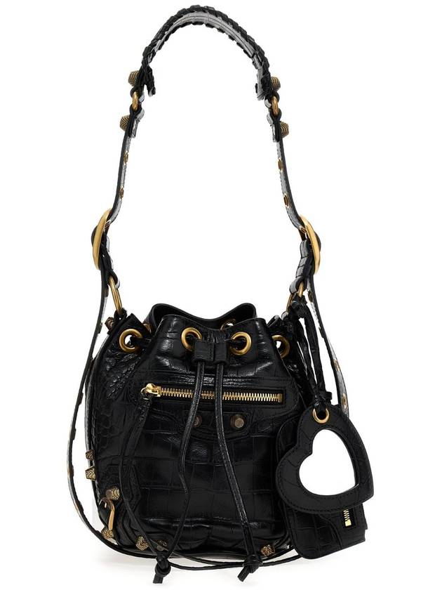 Le Cagole XS Leather Bucket Bag Black - BALENCIAGA - BALAAN 1