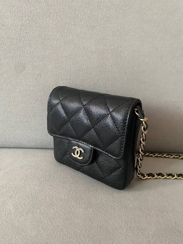 Classic chain mini bag snap caviar black gold AP3259 - CHANEL - BALAAN 5