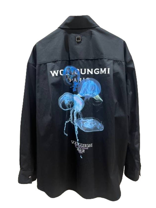 24SS Jellyfish Cotton Bag Logo Shirt W241SH05813B - WOOYOUNGMI - BALAAN 1