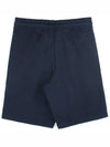 Men's Logo Drawstring Waist Track Shorts Dark Navy - A.P.C. - BALAAN 3