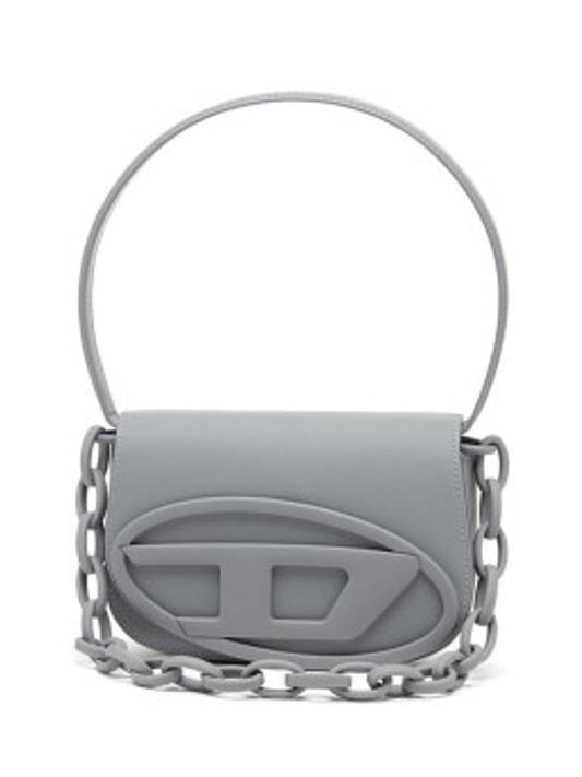 1DR Iconic Matte Leather Shoulder Bag Grey - DIESEL - BALAAN 2