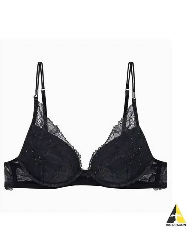 UNDERWEAR Women s CK Black Sequin Floral AF Push up Bra QF7914ADUB1 - CALVIN KLEIN - BALAAN 1