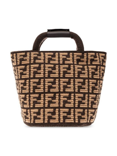 FF Cashmere Shopping Bag Brown - FENDI - BALAAN 2