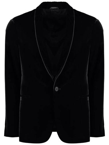 Giorgio Armani Single-Breasted Velvet Jacket - GIORGIO ARMANI - BALAAN 1