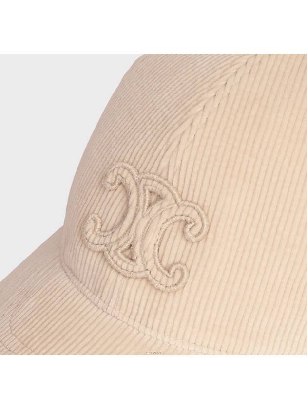 Triomphe Baseball Cap Corduroy - CELINE - BALAAN 4