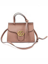 442622 Antique rose leather gold plated GG Marmont mini top handle 2WAY - GUCCI - BALAAN 1