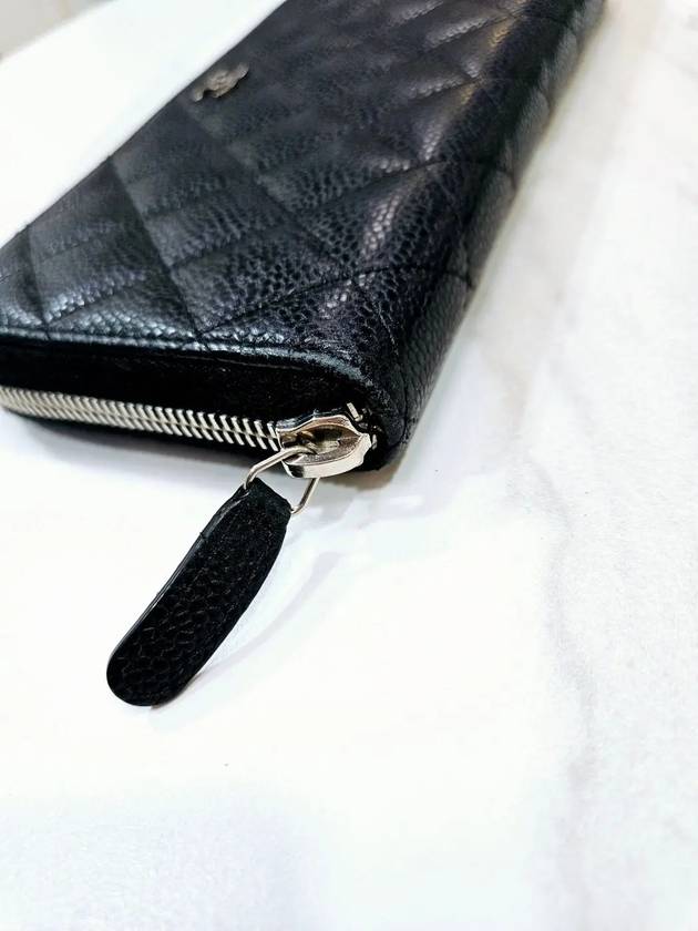 Classic caviar long wallet silver zipper 22nd unit A50097 - CHANEL - BALAAN 5