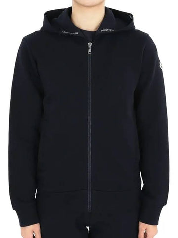 Kids logo training hood zip up jacket navy 8G00003 899PS 778 12 14A adult wearable - MONCLER - BALAAN 1