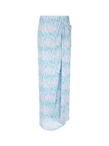 Women s Striped Silk Wrap Skirt Blue - GIORGIO ARMANI - BALAAN 1