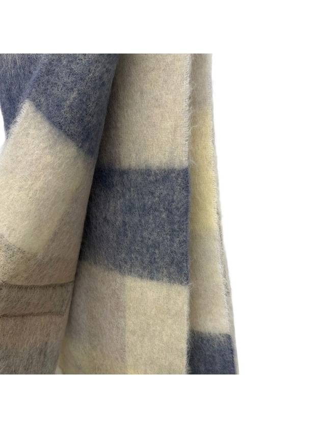 Check Mohair Muffler Vanilla Beige Lavender - ACNE STUDIOS - BALAAN 5