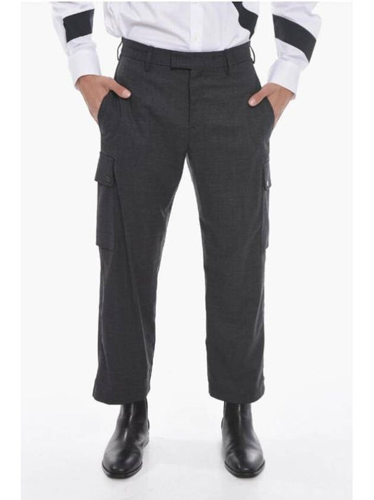 High Waisted Cargo Slacks Grey - NEIL BARRETT - BALAAN 1