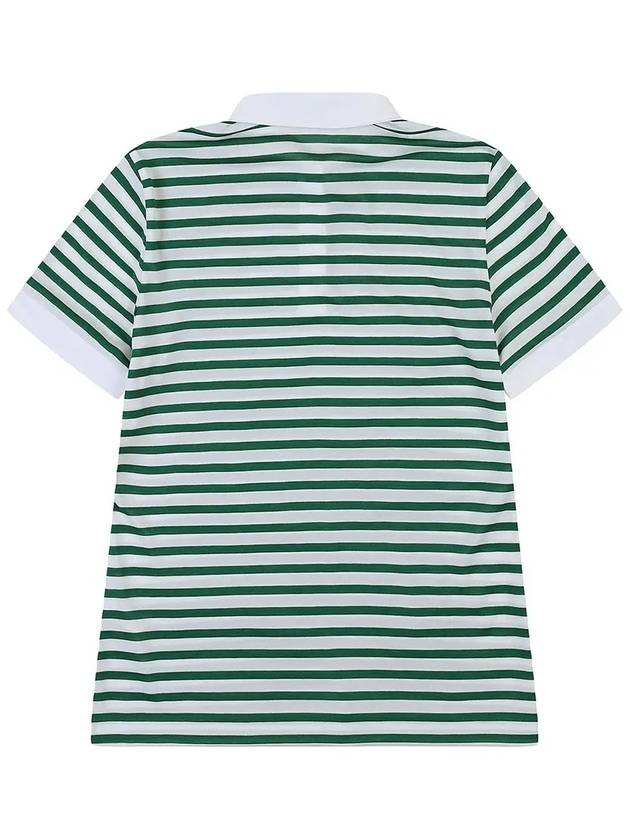 Striped Basic Golf T-Shirt GREEN - WHITEBALL - BALAAN 8