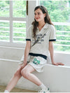 Summer Knit Collar Short Sleeves T Shirt Oatmeal - METAPHER - BALAAN 3