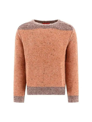 GARDEN Color Block Cotton Alpaca Knit 8033ELAW23A APRICOT - ECKHAUS LATTA - BALAAN 1