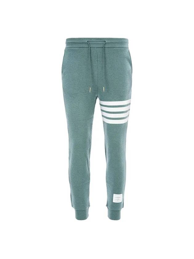 4-Bar Knitted Track Pants Blue Green - THOM BROWNE - BALAAN 3