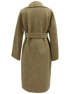 Robo Wrap Satin Wool Singe Coat Camel - MAX MARA - BALAAN 4