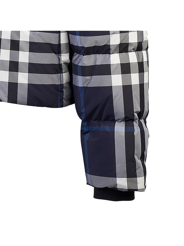 Check Crop Padding Night Blue - BURBERRY - BALAAN 7