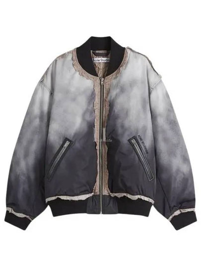 Distressed Effect Bomber Jacket Faded Black - ACNE STUDIOS - BALAAN 2