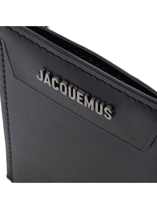 Meunier Envelope Leather Half Wallet Black - JACQUEMUS - BALAAN 7