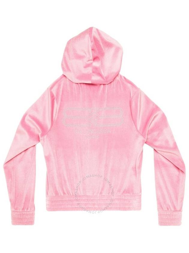 stretch velvet hooded zip-up pink - BALENCIAGA - BALAAN 3