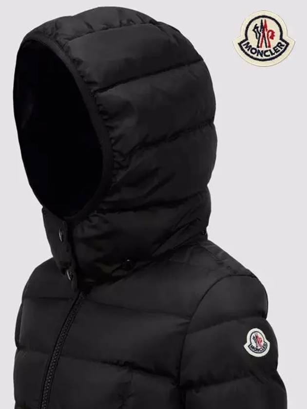 Kids Girls Charpal Long Padded Jacket Black 1C50210 54155 999 8A 10A - MONCLER - BALAAN 4