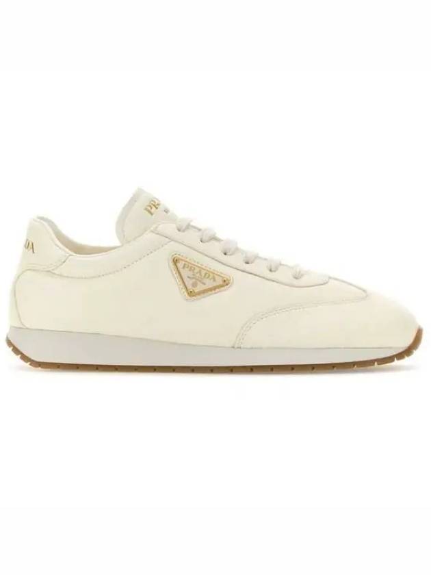 Leather Low Top Sneakers Ivory - PRADA - BALAAN 2