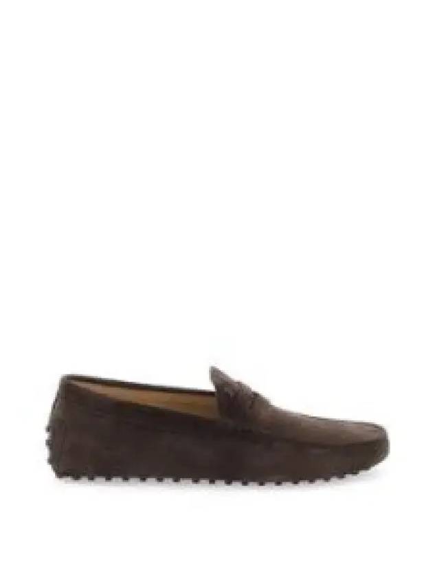 Men's Suede Gommino Driving Shoes Brown - TOD'S - BALAAN 2