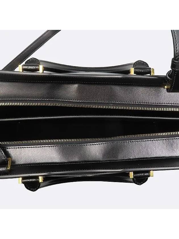 557653 Black color leather gold plated YSL Uptown monogram medium 2WAY detachable clutch - SAINT LAURENT - BALAAN 5