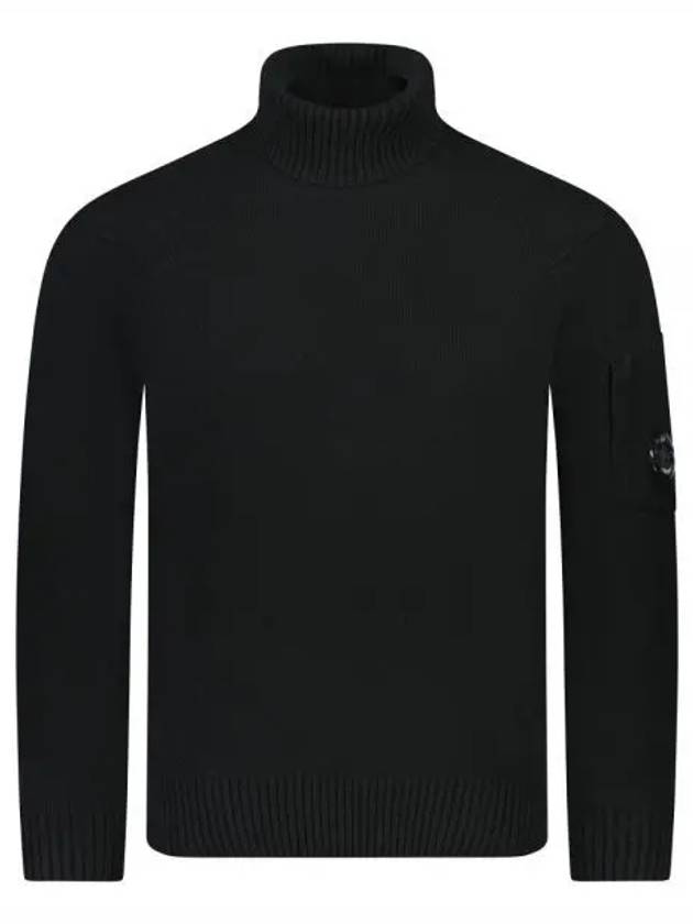 Lambswool GRS Turtle Neck Knit Top Black - CP COMPANY - BALAAN 2