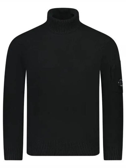 Lambswool GRS Turtle Neck Knit Top Black - CP COMPANY - BALAAN 2