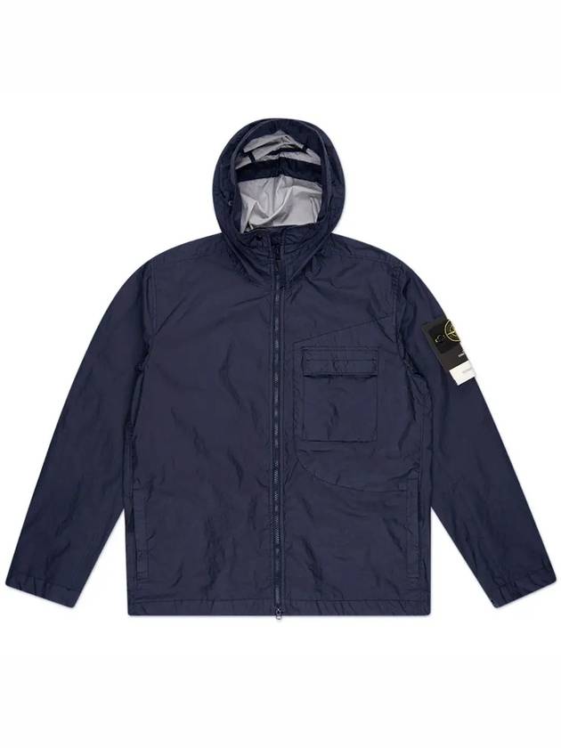 Wappen Patch Membrana Hooded Jacket Navy - STONE ISLAND - BALAAN 3