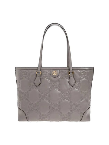 GG Matelasse Leather Medium Tote Bag Grey - GUCCI - BALAAN 1